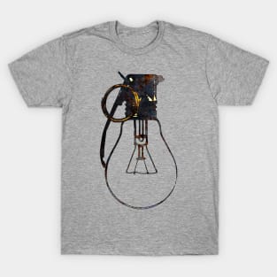 Lightbulb and grenade - ideas are stronger than weapons T-Shirt